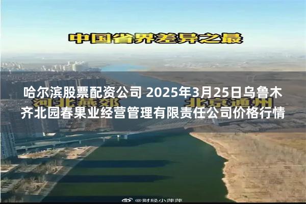 哈尔滨股票配资公司 2025年3月25日乌鲁木齐北园春果业经营管理有限责任公司价格行情