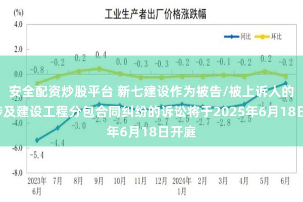 安全配资炒股平台 新七建设作为被告/被上诉人的1起涉及建设工程分包合同纠纷的诉讼将于2025年6月18日开庭