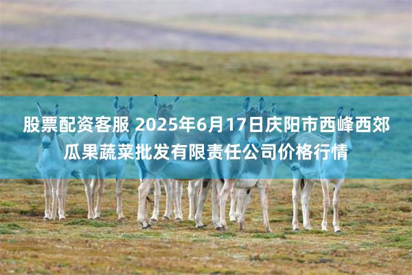 股票配资客服 2025年6月17日庆阳市西峰西郊瓜果蔬菜批发有限责任公司价格行情
